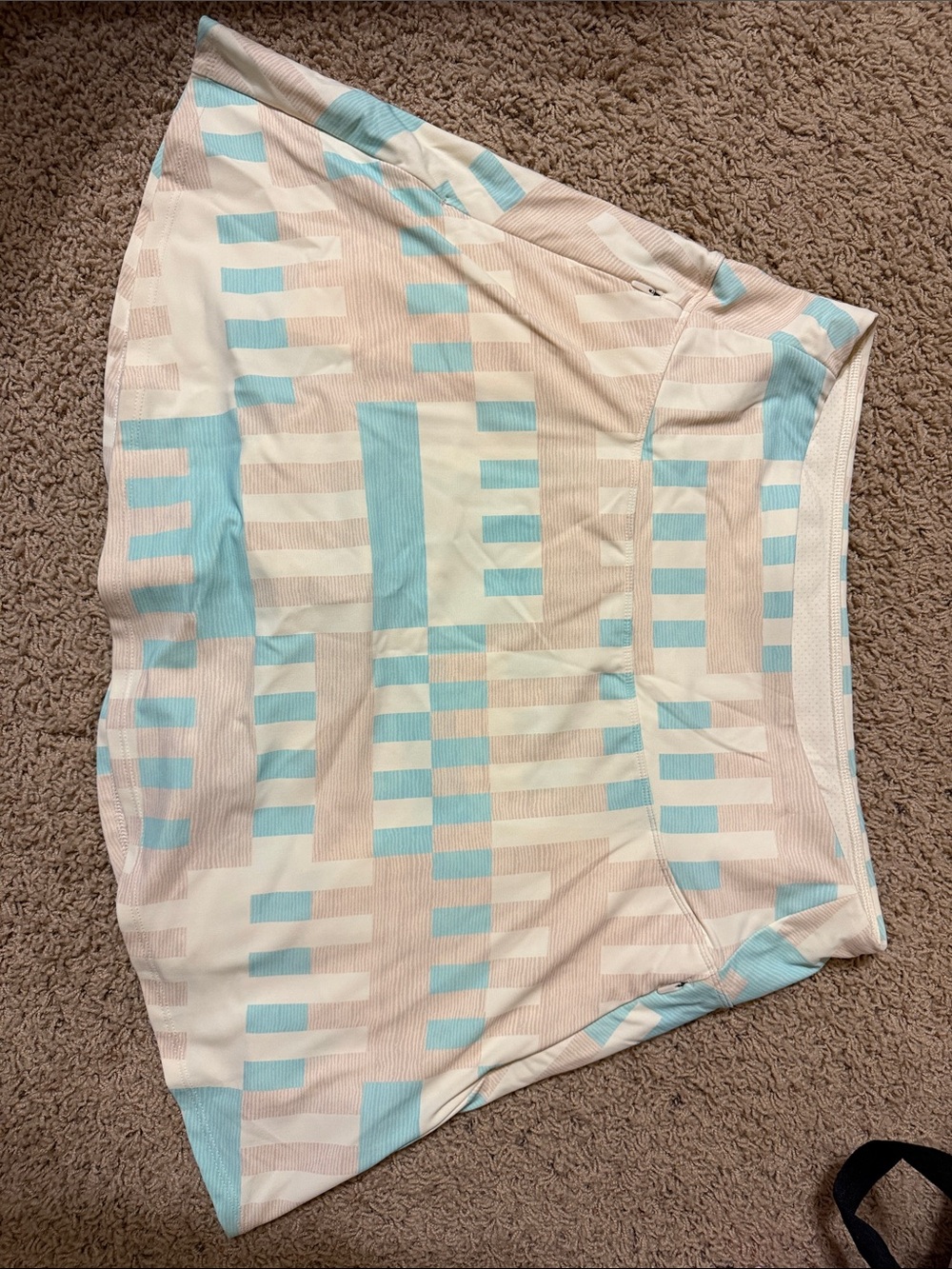 Calia Pastel Geometric A-Line Golf/Tennis Skort - Women's Light Blue & Yellow
